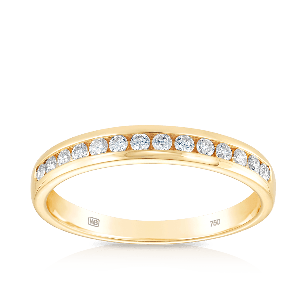 0.25ct TW Diamond Wedding & Anniversary Band in 18ct Yellow Gold