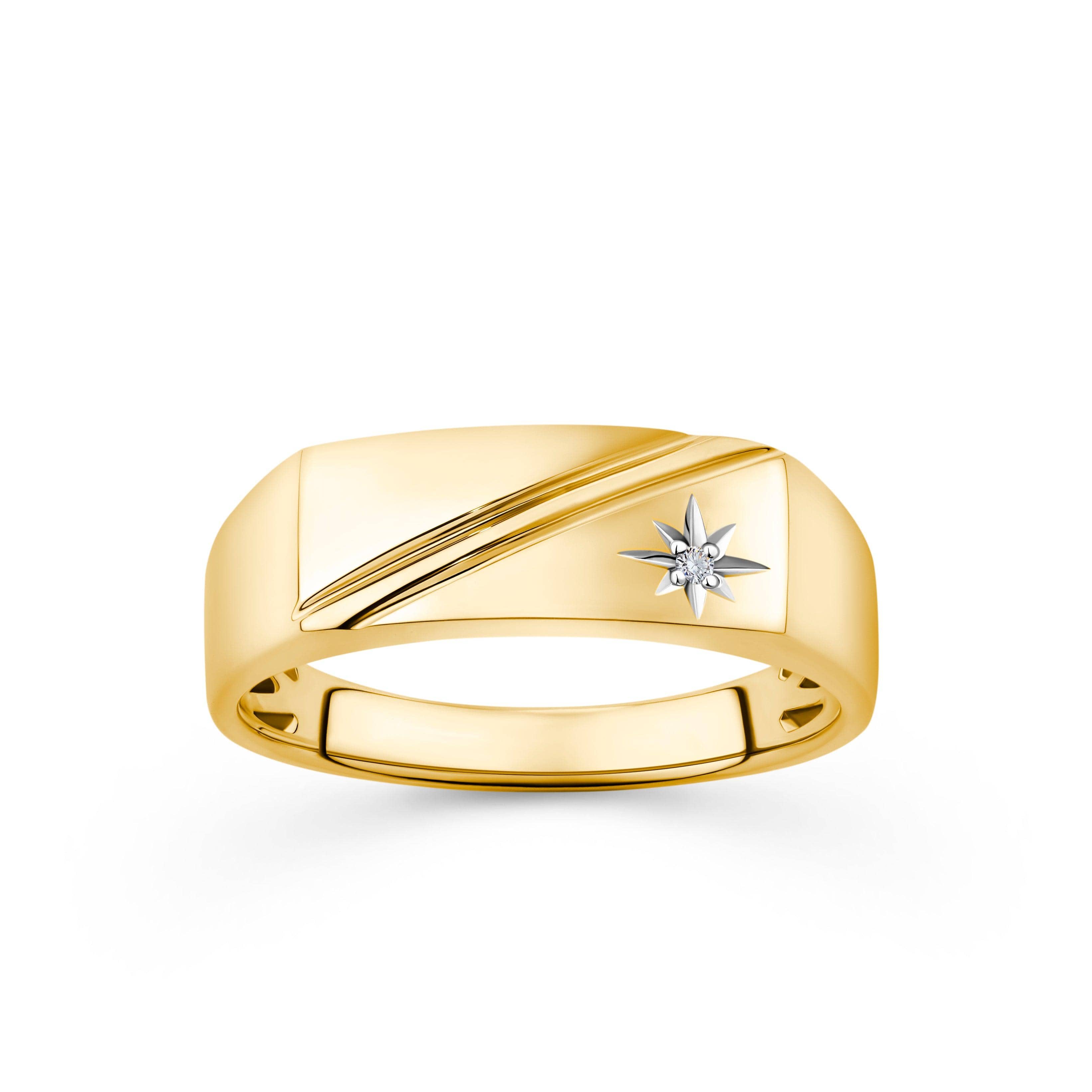 0.01ct TW Diamond Wedding Band in 9ct Yellow Gold