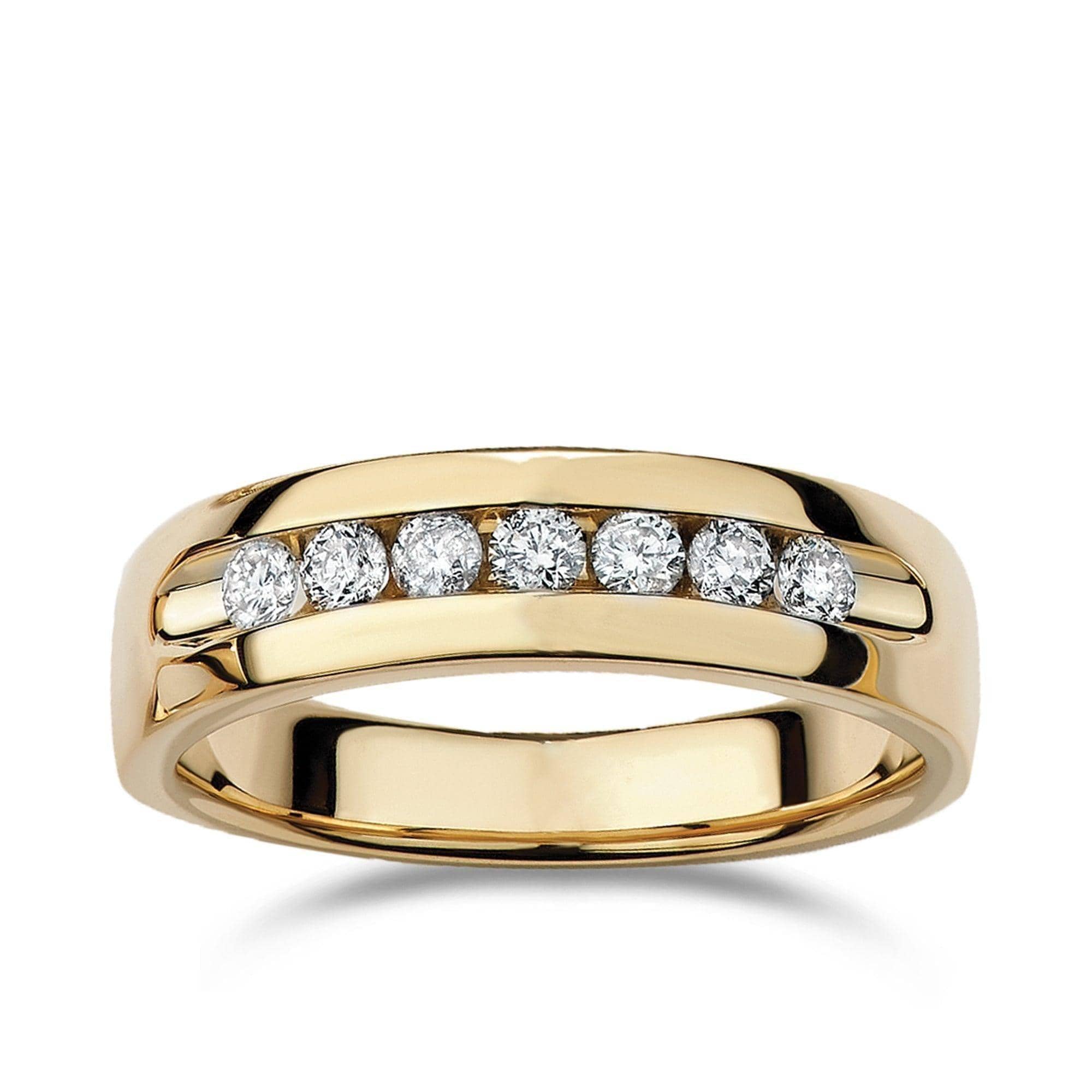Diamond Wedding Band in 9ct Yellow Gold