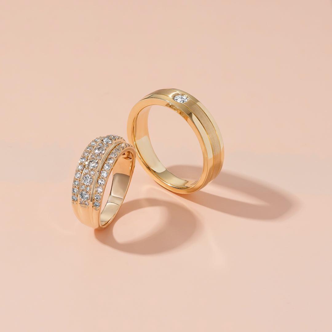Diamond Wedding Band in 9ct Yellow Gold