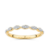 0.08ct TW Diamond Twist Band in 9ct Yellow Gold