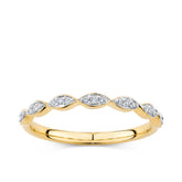 Diamond Wedding Ring in 9ct Yellow Gold TDW 0.078 - Wallace Bishop