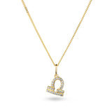 Diamond Star Sign Pendant in 9ct Yellow Gold