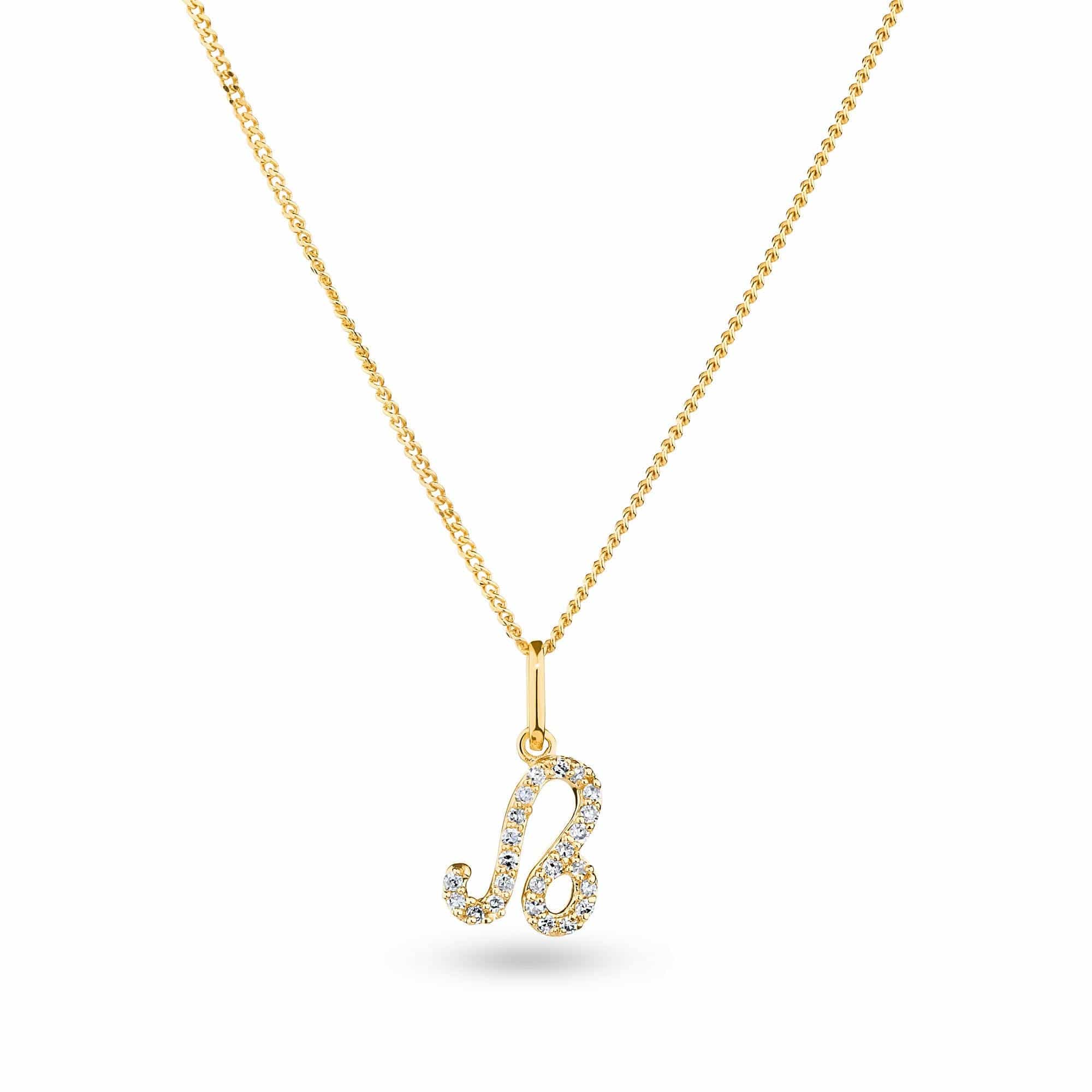 Diamond Star Sign Pendant in 9ct Yellow Gold