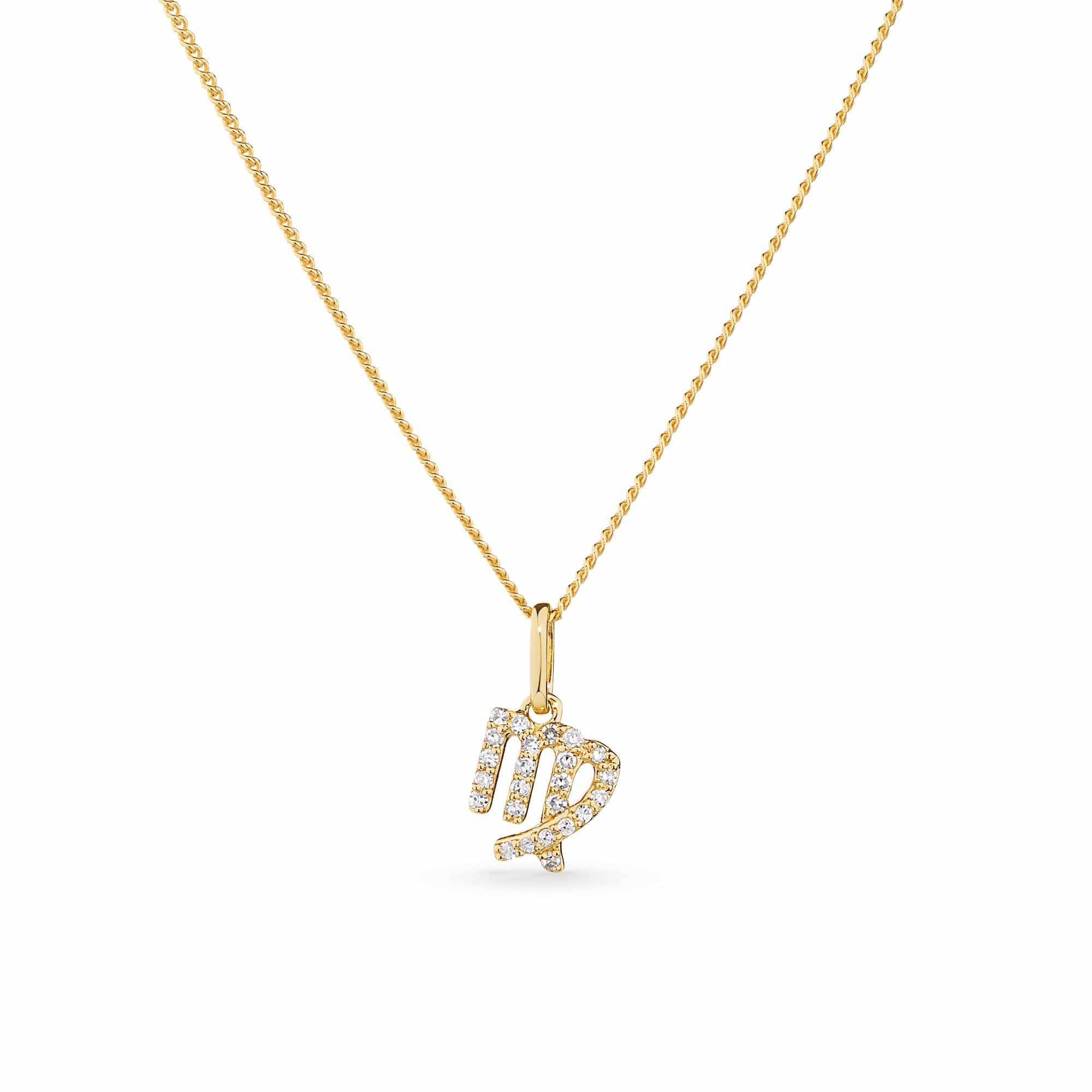 Diamond Star Sign Pendant in 9ct Yellow Gold