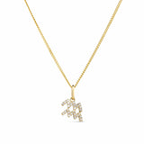 Diamond Star Sign Pendant in 9ct Yellow Gold