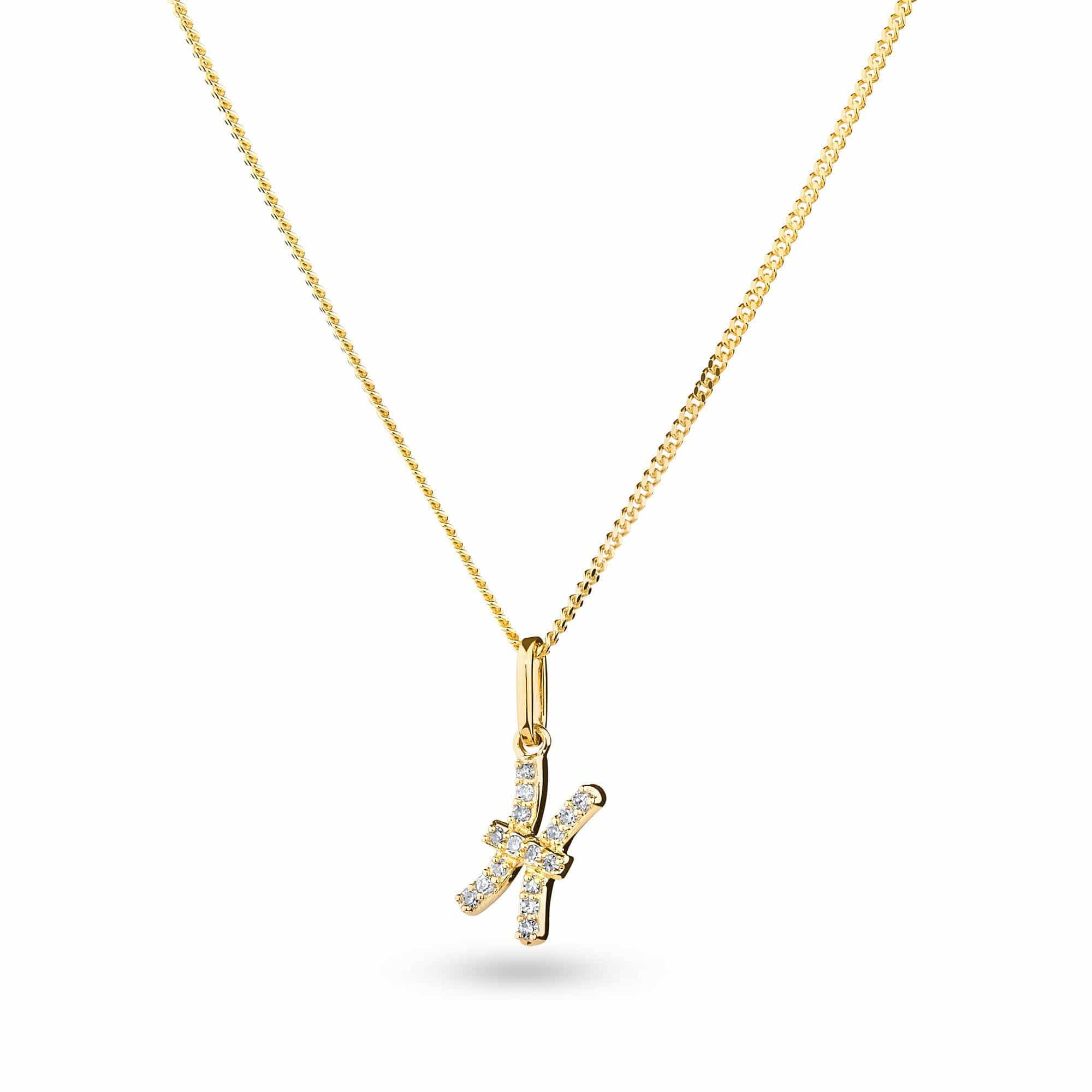 Diamond Star Sign Pendant in 9ct Yellow Gold