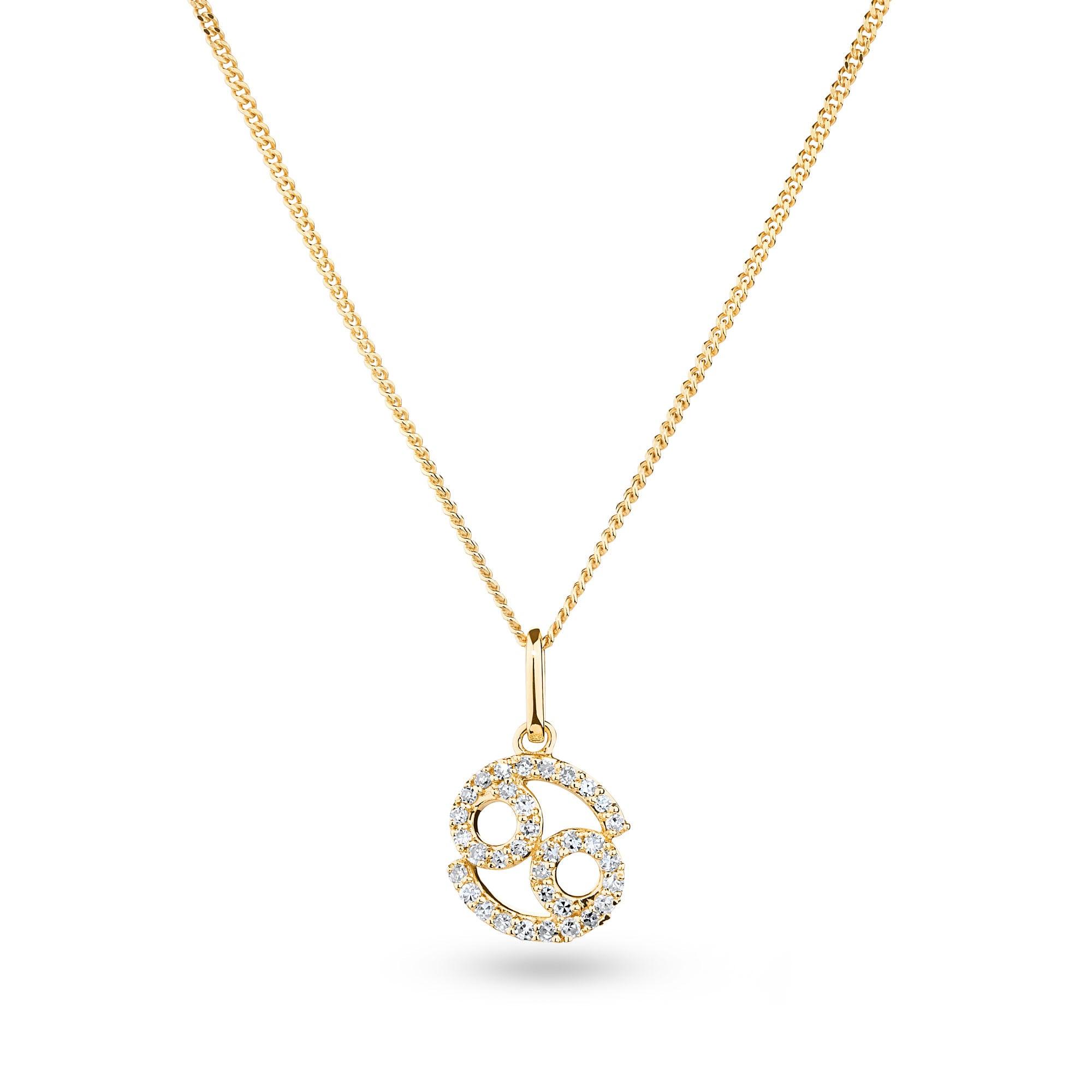 Diamond Zodiac Star Sign Pendant in 9ct Yellow Gold - Wallace Bishop