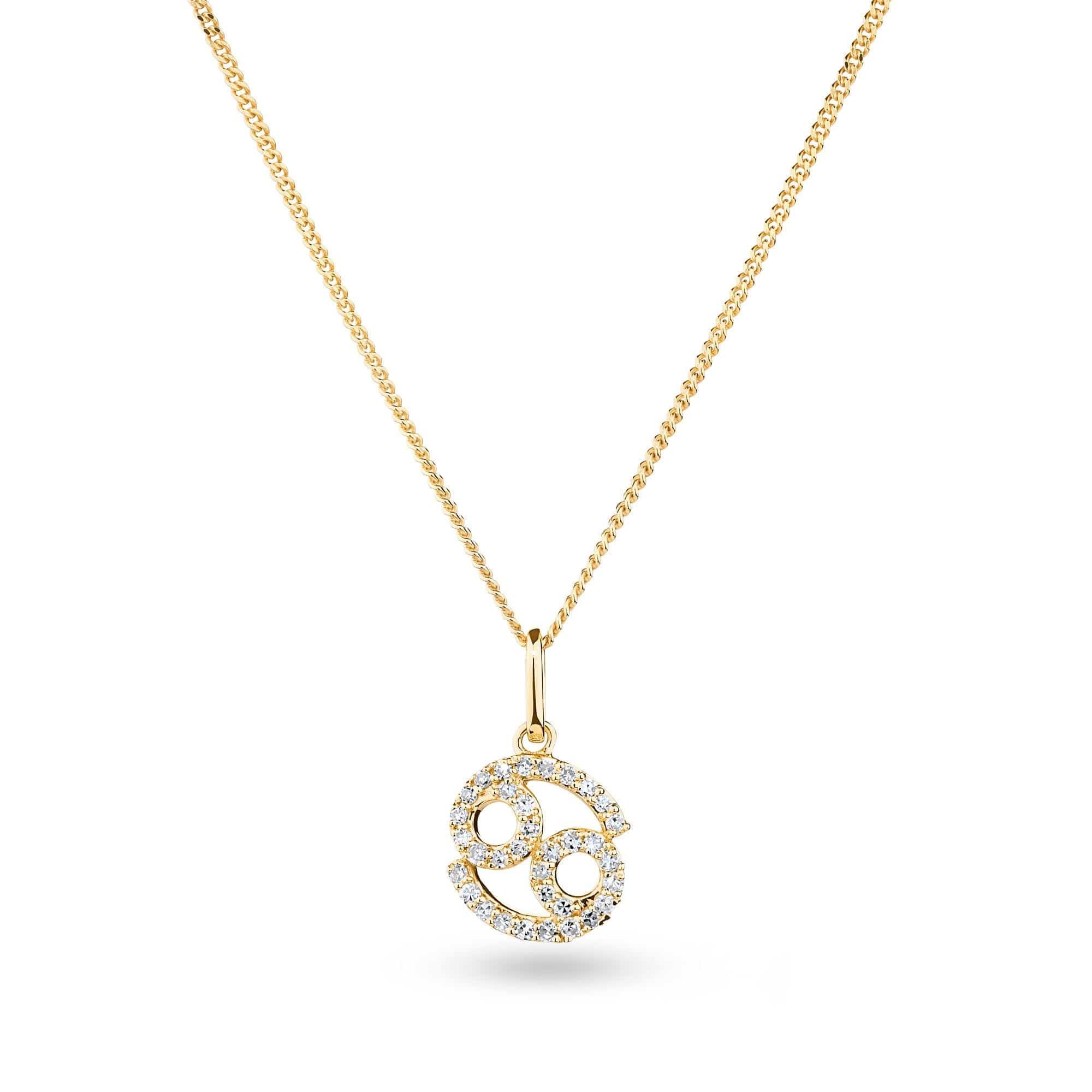 Diamond Star Sign Pendant in 9ct Yellow Gold