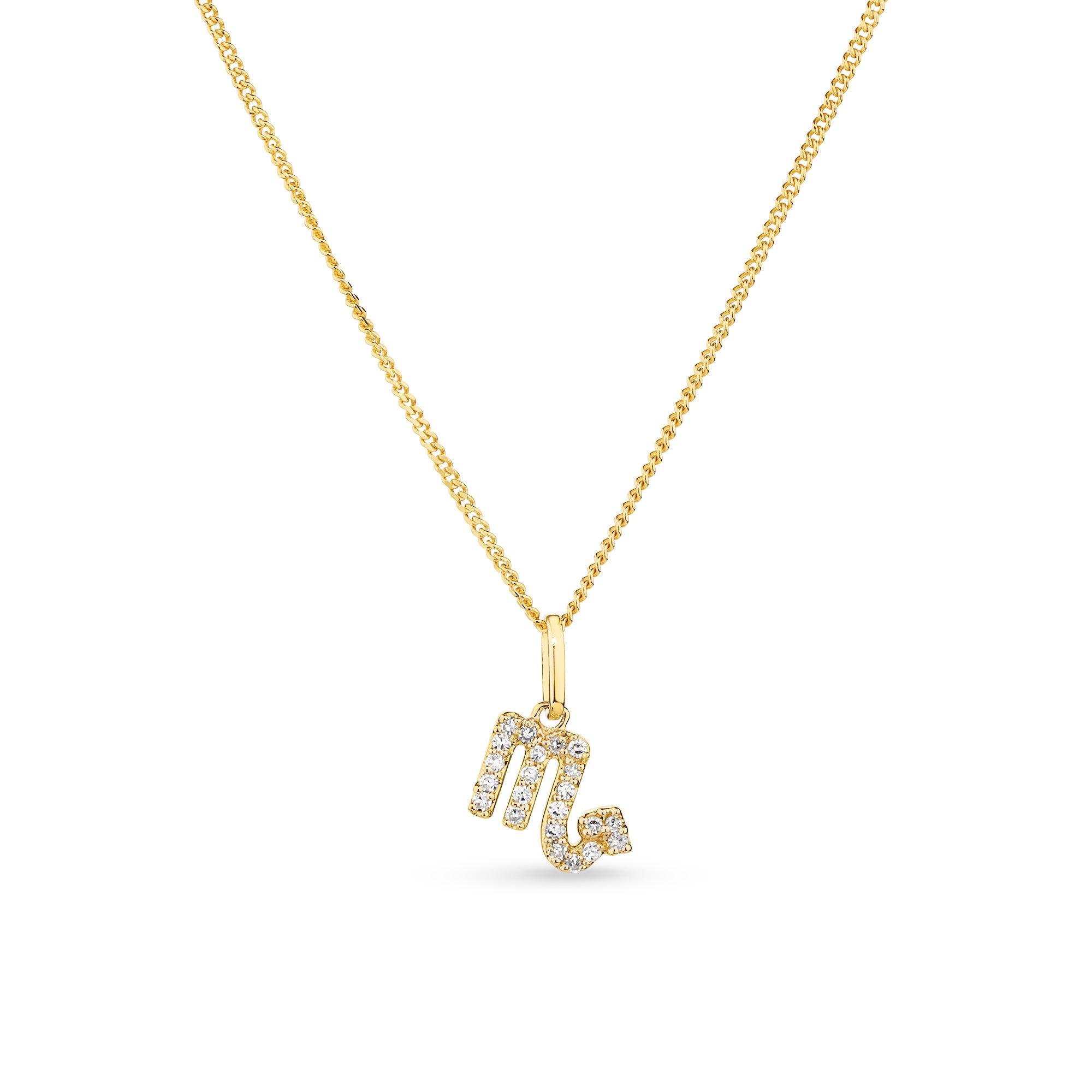 Diamond Zodiac Star Sign Pendant in 9ct Yellow Gold - Wallace Bishop