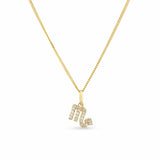 Diamond Star Sign Pendant in 9ct Yellow Gold