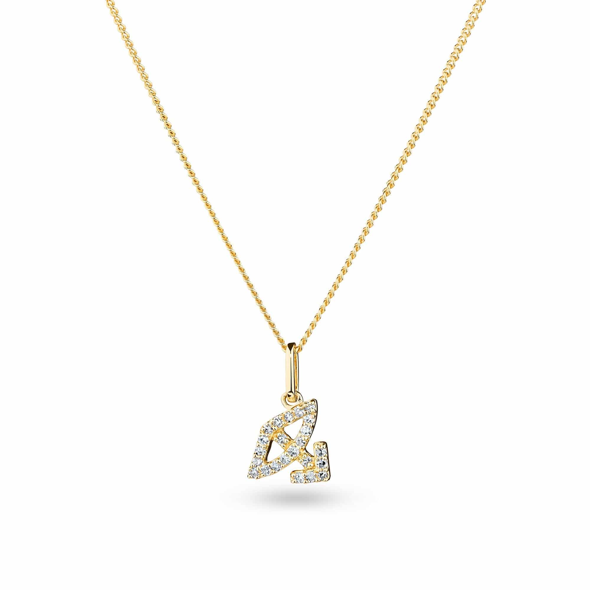 Diamond Star Sign Pendant in 9ct Yellow Gold