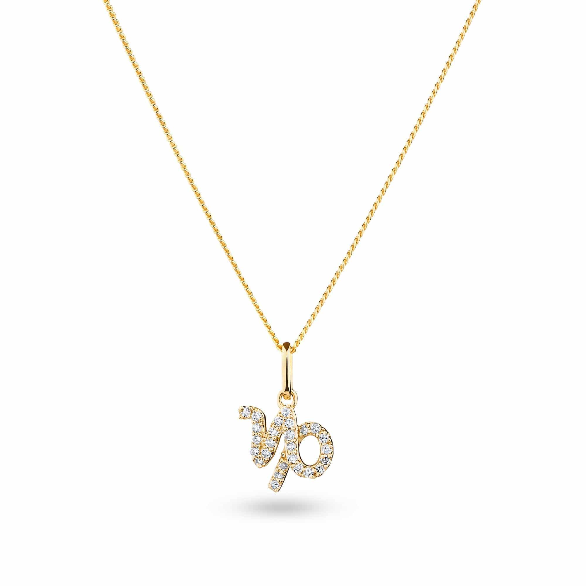 Diamond Star Sign Pendant in 9ct Yellow Gold