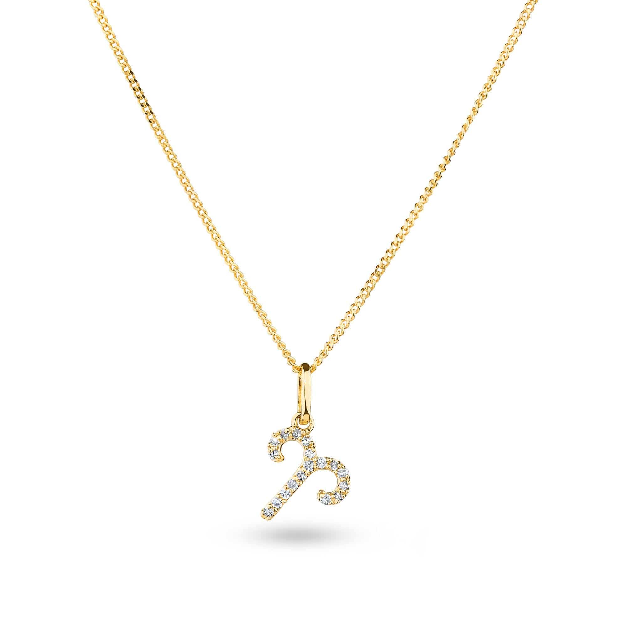 Diamond Star Sign Pendant in 9ct Yellow Gold