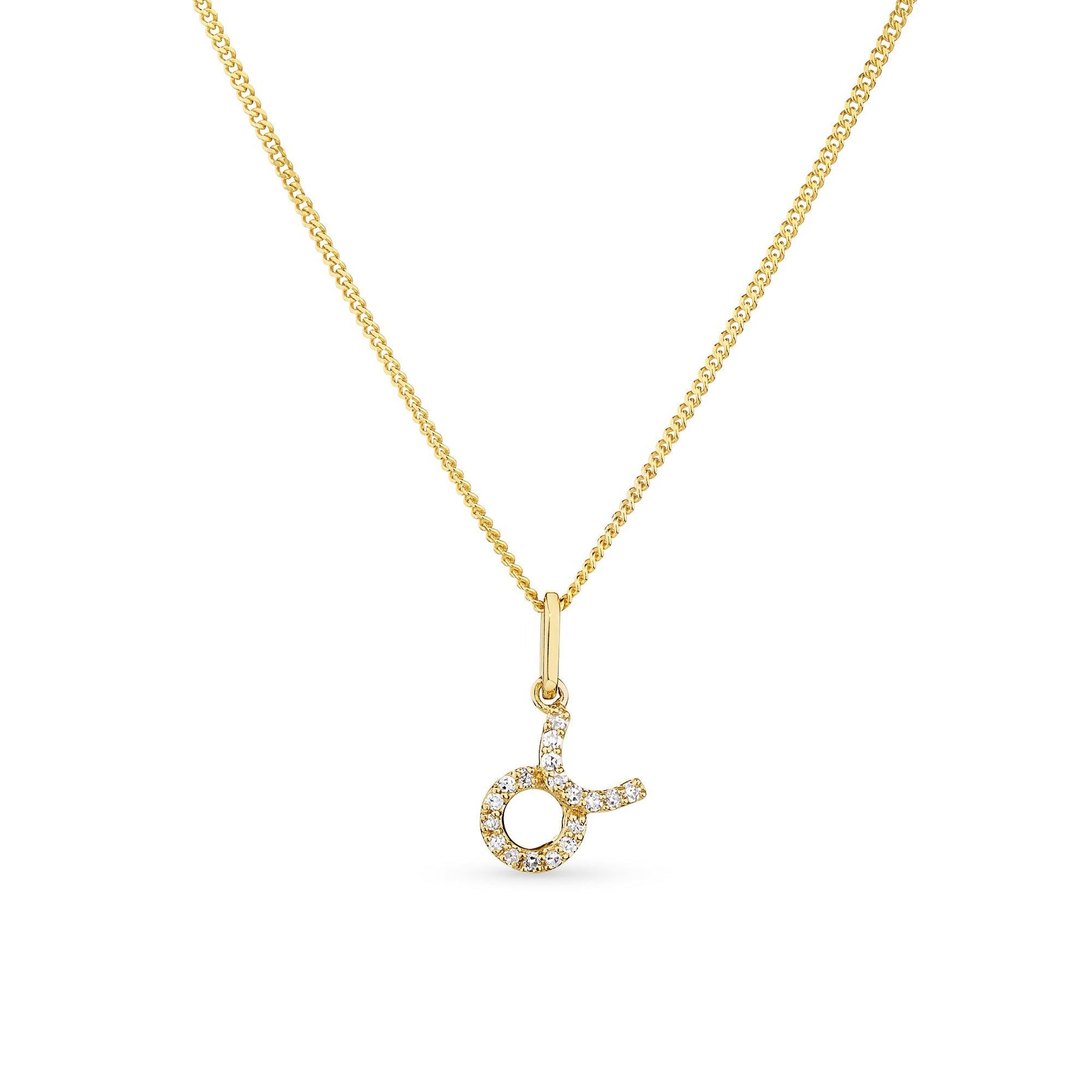 Diamond Zodiac Star Sign Pendant in 9ct Yellow Gold - Wallace Bishop