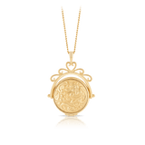 Embossed Spinner Locket in 9ct Yellow Gold