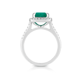 Emerald and Diamond Ring in 18ct White Gold - Wallace Bishop