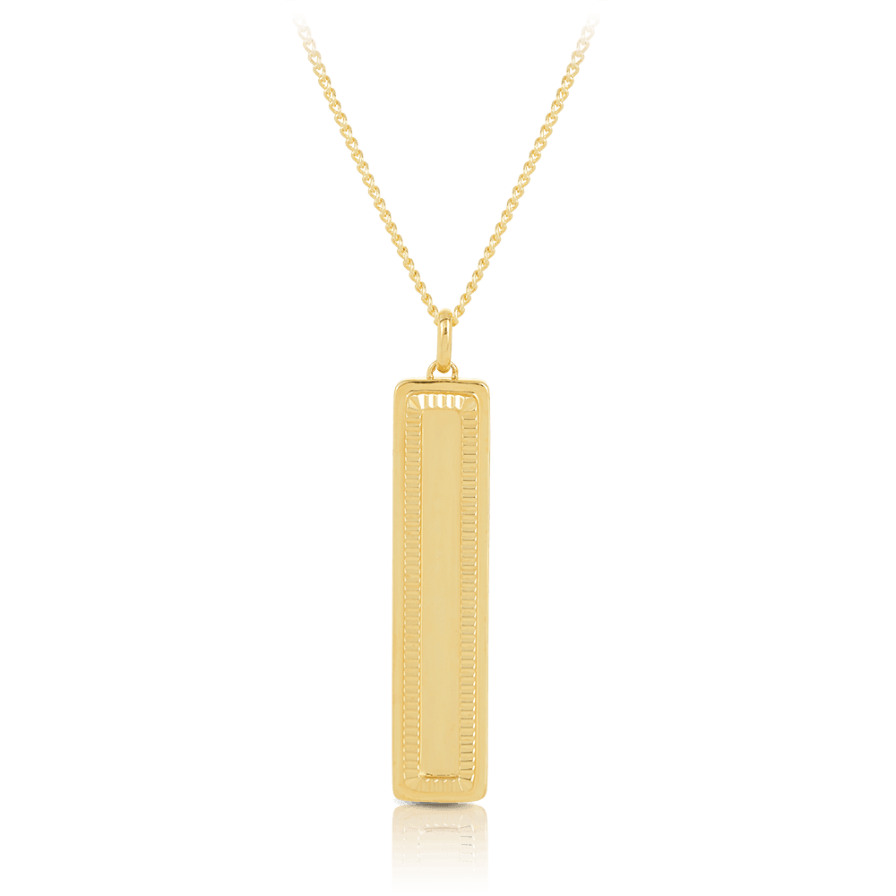 9ct gold 2025 bar necklace