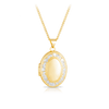 Engraved Oval Locket in 9ct Yellow Gold