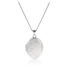 Engraved Oval Locket in Sterling Silver - Wallace Bishop