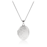 Engraved Oval Locket in Sterling Silver - Wallace Bishop