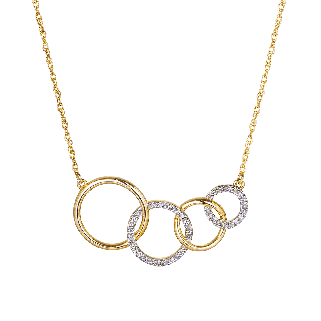 Eternal® Circle Diamond Necklace in 9ct Yellow Gold - Wallace Bishop