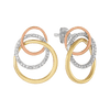 Eternal® Three Tone Diamond Earrings in 9ct Rose, White and Yellow Gold