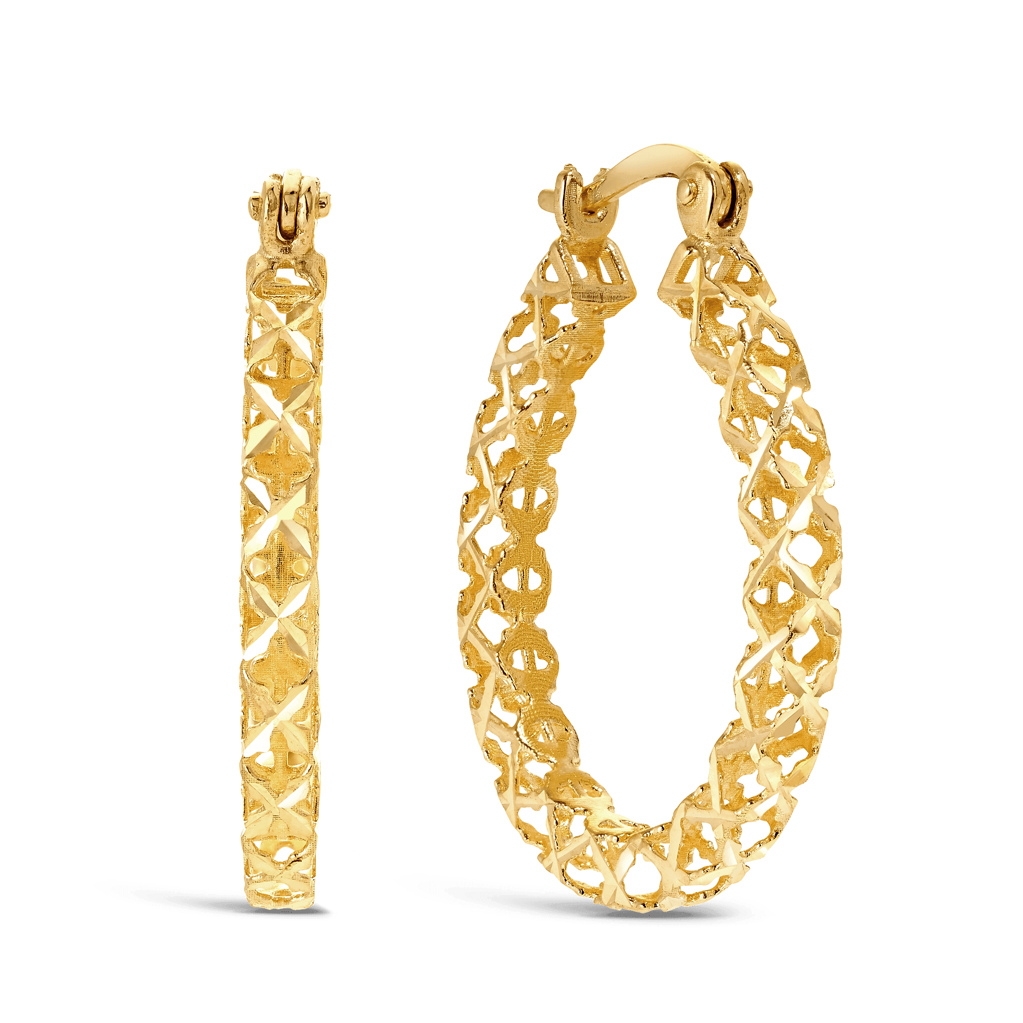 Hollow hoop earrings deals