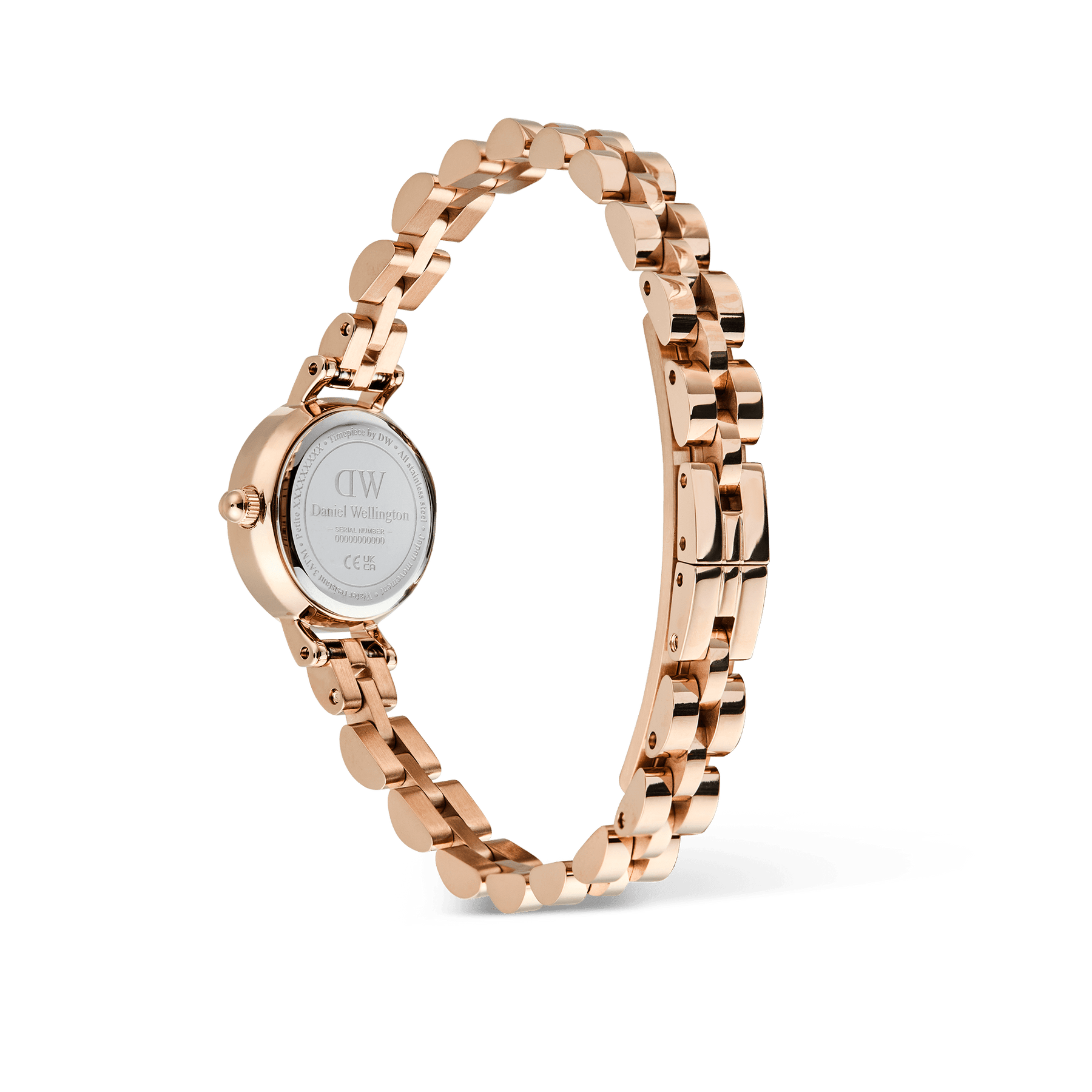 Daniel Wellington Petite Mini Arch 3-link White Rose Gold