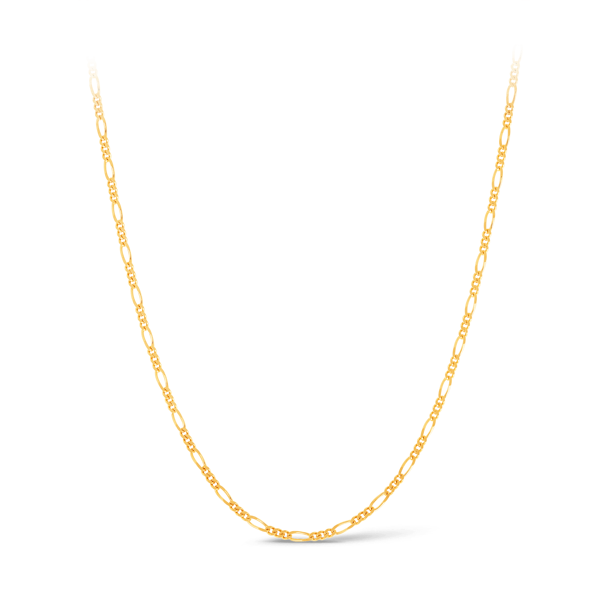 50cm Figaro Link Chain in 9ct Yellow Gold