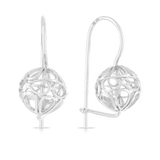Filigree Euro Ball Earrings in Sterling Silver