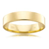 Flat Round Wedder Ring in 9ct Yellow Gold