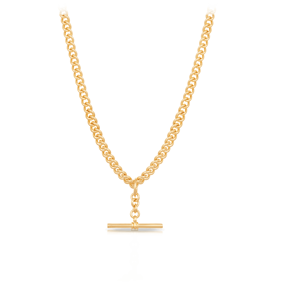 Fob Necklace in 9ct Yellow Gold