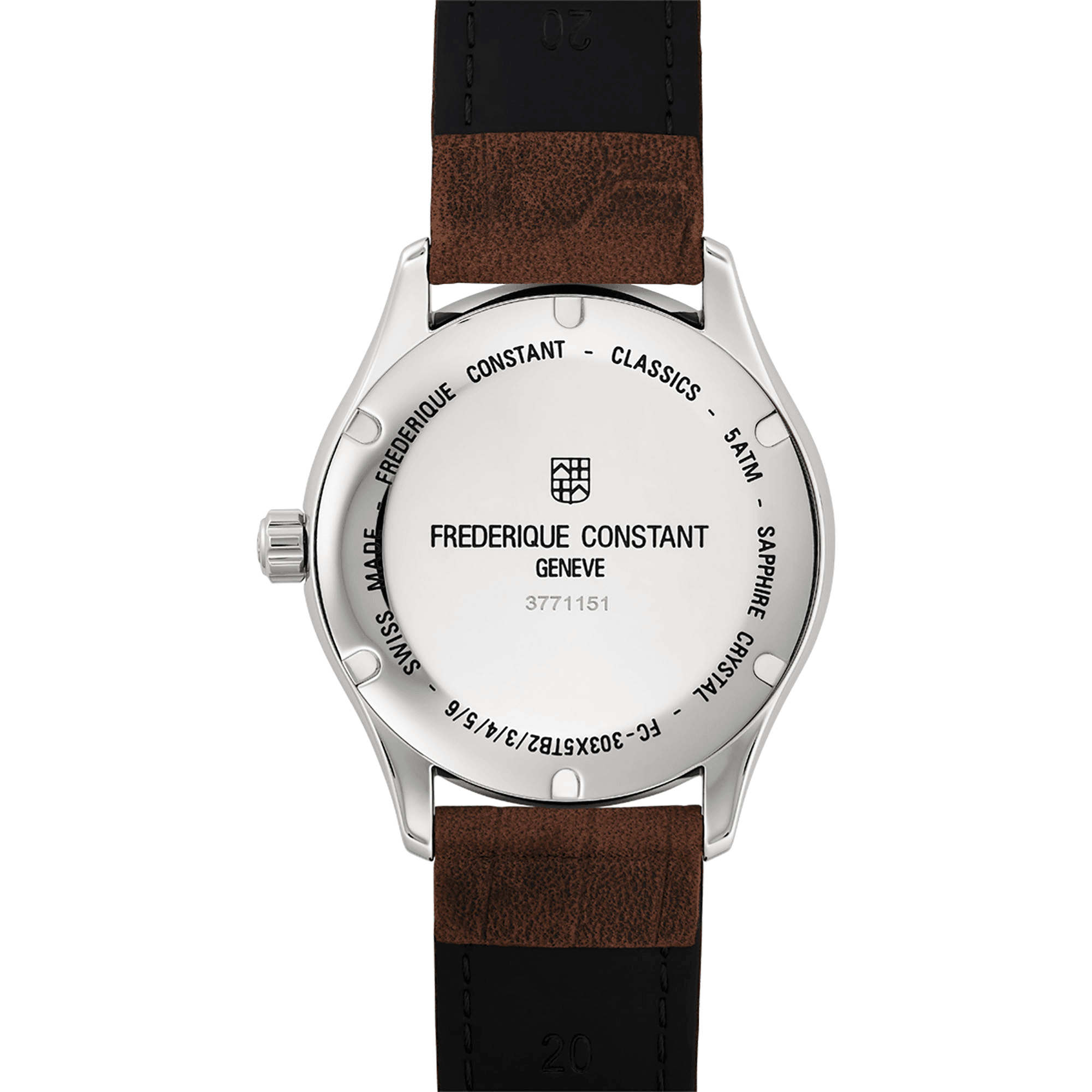 Frederique Constant Men's Classic Stainless Steel Automatic Dress Watch Silver Dial - Wallace Bishop