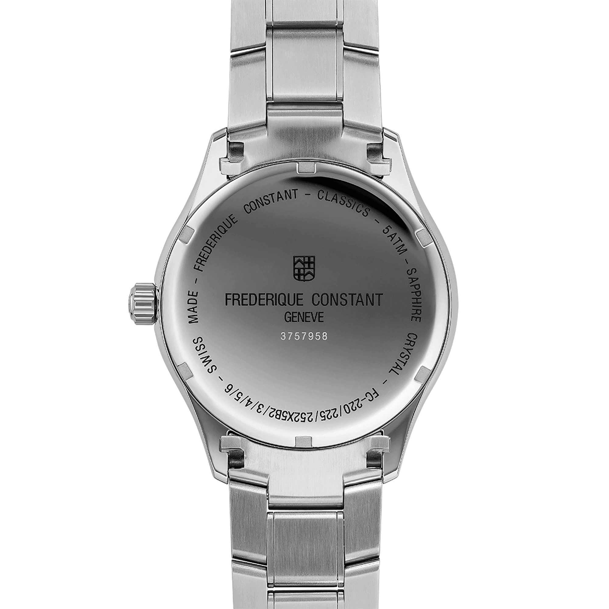 Frederique Constant Men's Classic Stainless Steel Quartz Dress Watch Blue Dial FC-220NS5B6B
