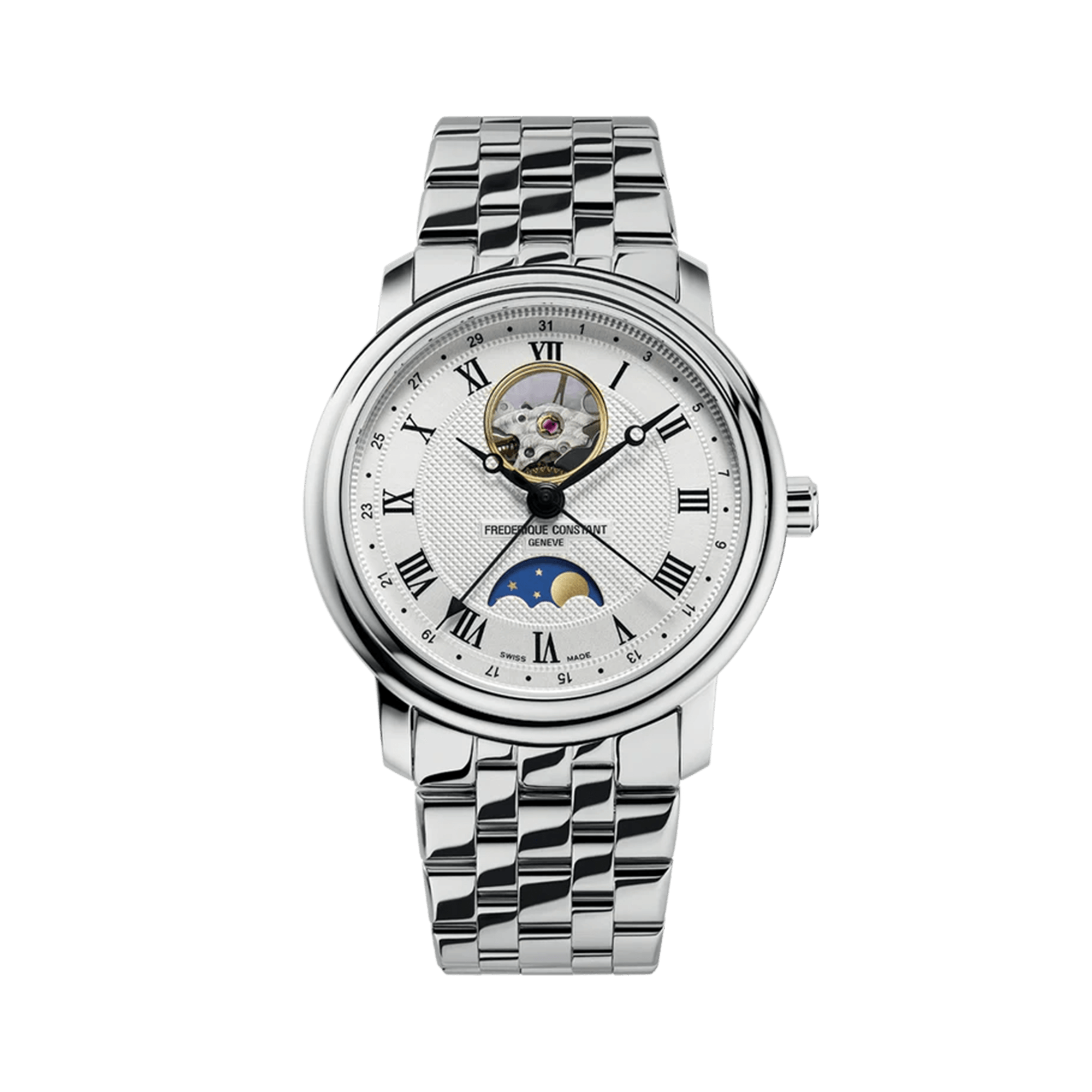 Frederique Constant Unisex 40mm Stainless Steel Automatic Watch FC-335MC4P6B2 - Wallace Bishop