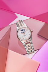 Frederique Constant Women's Automatic Sport Watch Silver Diamond Dial - Wallace Bishop