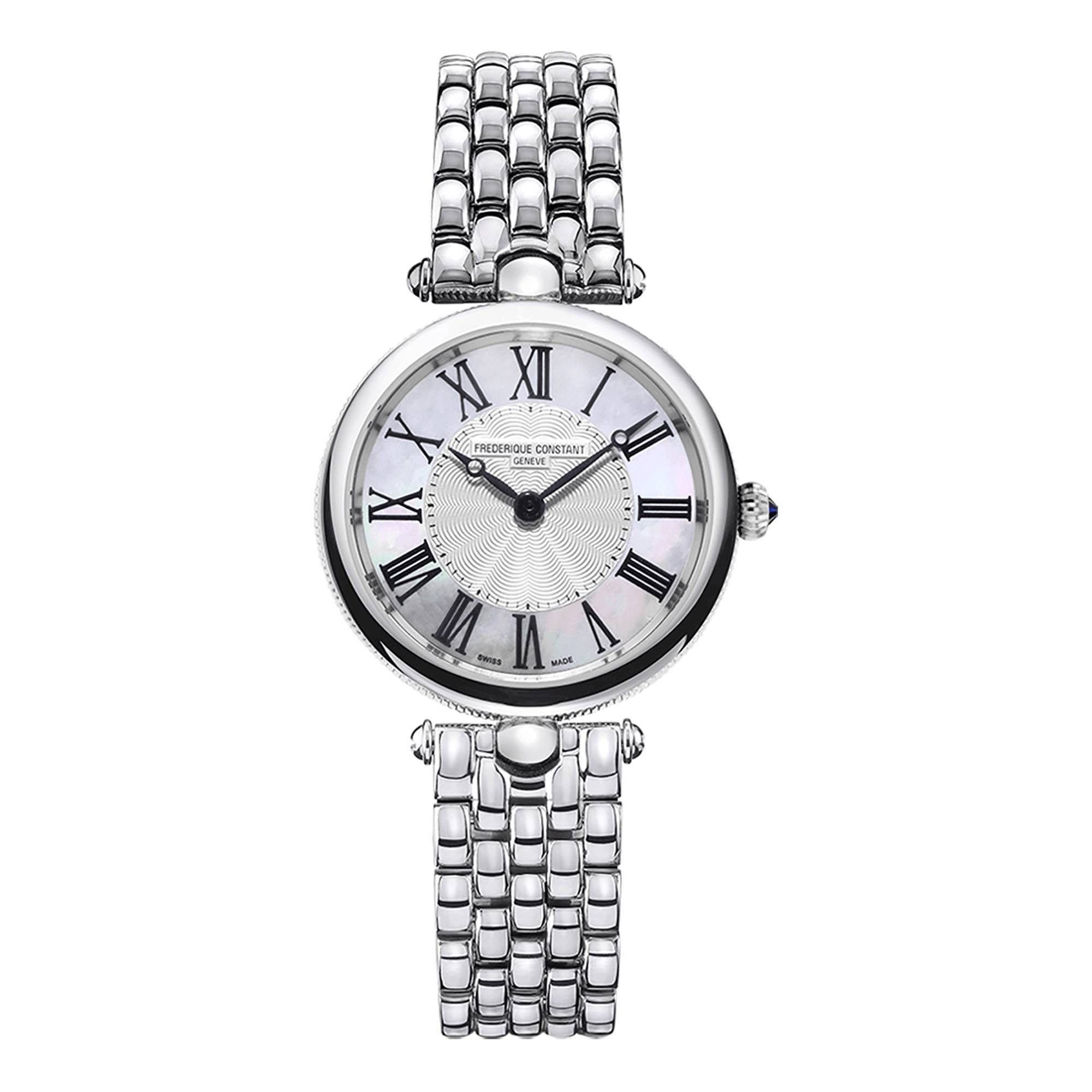 Frederique Constant Women's Classic Stainless Steel Quartz Dress Watch Mother-Of-Pearl Dial