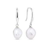 Freshwater Baroque Pearl Drop Earrings in Sterling Silver - Wallace Bishop