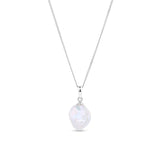 Freshwater Pearl Drop Pendant in Sterling Silver