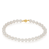 6mm Freshwater Pearl Bracelet with 9ct Yellow Gold Clasp