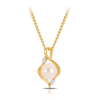 Freshwater Pearl and Diamond Pendant in 9ct Yellow Gold - Wallace Bishop