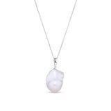 Freshwater Pearl Baroque Drop Pendant in Sterling Silver
