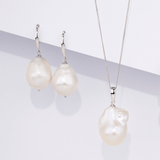 Freshwater Pearl Baroque Drop Pendant in Sterling Silver
