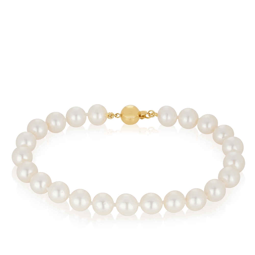Freshwater Pearl Bracelet in 9ct Yellow Gold - Wallace Bishop