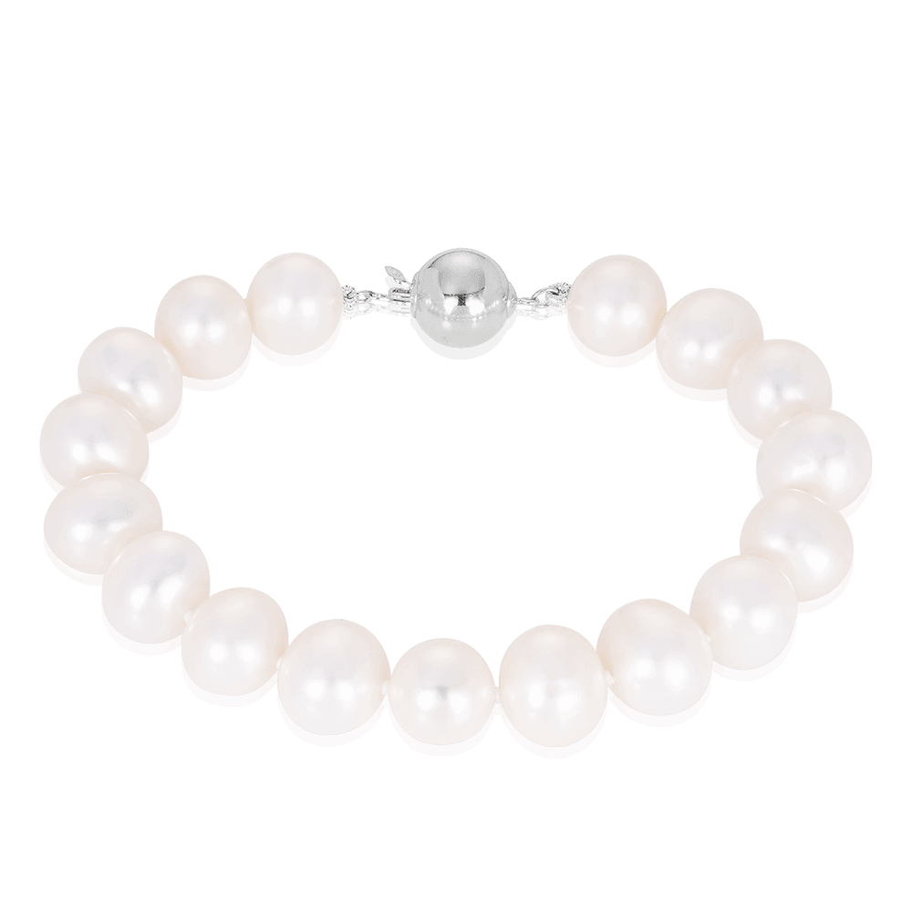 11mm Freshwater Pearl Bracelet with Sterling Silver Clasp
