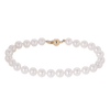 7mm Freshwater Pearl Strand Bracelet with 9ct Yellow Gold Clasp