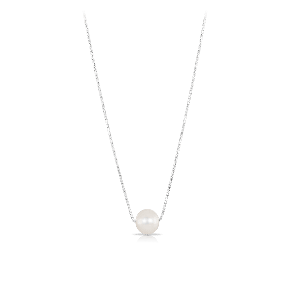 Freshwater Pearl Necklace in Sterling Silver