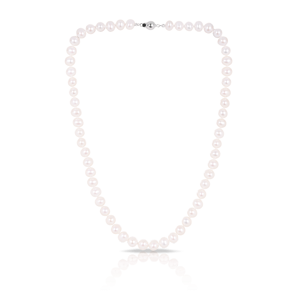 Freshwater Pearl Necklace in Sterling Silver - Wallace Bishop