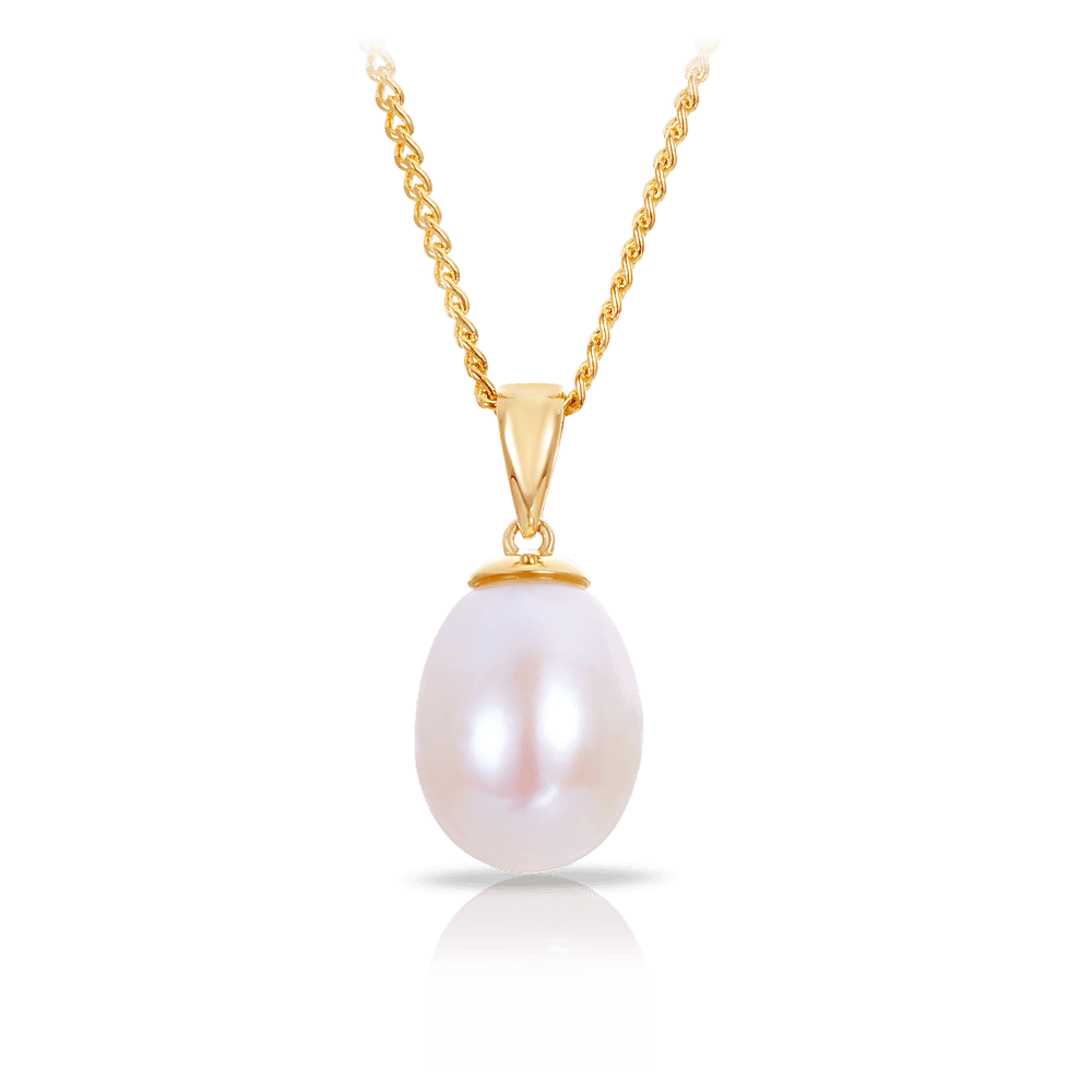 Freshwater Pearl Pendant in 9ct Yellow Gold - Wallace Bishop